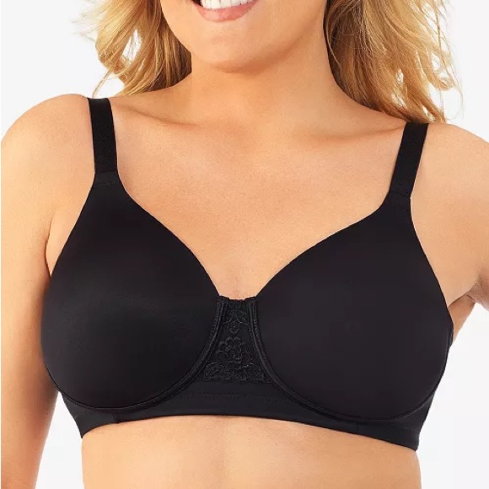 VANITY FAIR full figure beauty back black style 71380 wirefree bra size 40H NWT